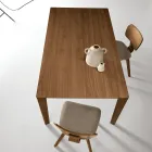 Rechthoekige tafel voor acht personen, gemaakt van MDF en milieuvriendelijk hout, verkrijgbaar in diverse afwerkingen - Enea Viadurini
