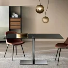 Moderne rechthoekige tafel in gerookt of extreem licht glas gemaakt in Italië - Dolce Viadurini