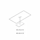 Moderne rechthoekige tafel in gerookt of extreem licht glas gemaakt in Italië - Dolce Viadurini