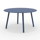 130 cm ronde aluminium buitentafel in verschillende afwerkingen - Resplendent Viadurini