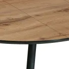 Ronde tafel uitschuifbaar tot 150 cm Lichte walnootafwerking - Capone Viadurini