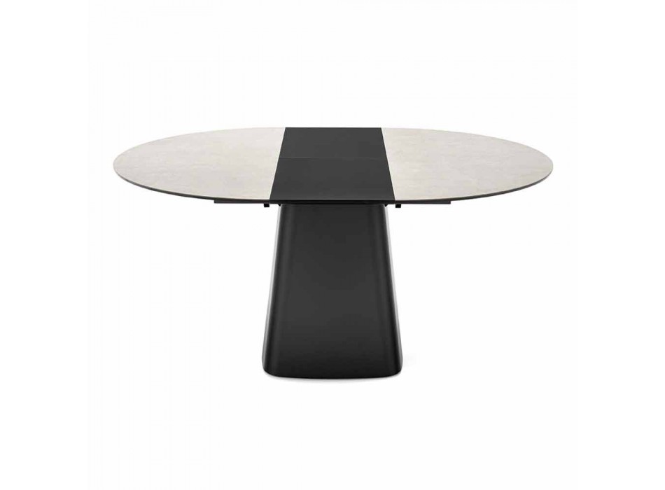 Ronde tafel uitschuifbaar tot 160 cm in keramiek Made in Italy - Connubia Hey Gio Viadurini