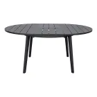 Uitschuifbare ronde tafel in antraciet aluminium, 170 cm - Rivara Viadurini