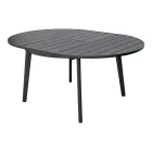Uitschuifbare ronde tafel in antraciet aluminium (170 cm) - Rivara Viadurini