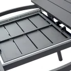 Uitschuifbare ronde tafel in antraciet aluminium (170 cm) - Rivara Viadurini