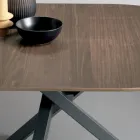 Uitschuifbare ronde tafel in gefineerd hout - Tonico Viadurini