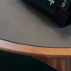 Ronde tafel met massief houten top natuurlijke walnoot, Charles Viadurini