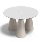 Ronde tafel voor binnen en buiten, verkrijgbaar in twee maten, gemaakt van HPL in Italië - Velario Viadurini