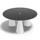 Ronde tafel voor binnen en buiten, verkrijgbaar in twee maten, gemaakt van HPL in Italië - Velario Viadurini