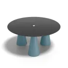 Ronde tafel voor binnen en buiten, verkrijgbaar in twee maten, gemaakt van HPL in Italië - Velario Viadurini