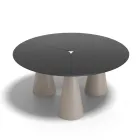 Ronde tafel voor binnen en buiten, verkrijgbaar in twee maten, gemaakt van HPL in Italië - Velario Viadurini