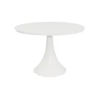 Ronde buitentafel van gepoedercoat aluminium en glas - Arcade Viadurini