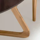 Ronde buitentafel van metaal Corten-keramiek Made in Italy - Pegaso Viadurini