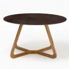 Ronde buitentafel van metaal Corten-keramiek Made in Italy - Pegaso Viadurini