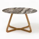 Ronde buitentafel in Orobico Luxe keramiek Made in Italy - Pegaso Viadurini