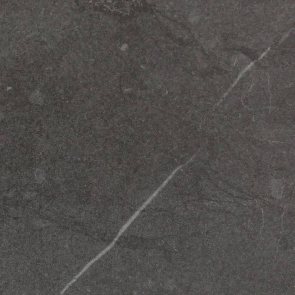 Ronde buitentafel in grijs steenkeramiek Made in Italy - Pegaso Viadurini