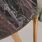 Ronde buitentafel in rood keramiek Domus Made in Italy - Pegaso Viadurini