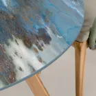 Ronde keramische buitentafel Thunderstorm Made in Italy - Pegaso Viadurini