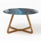 Ronde keramische buitentafel Thunderstorm Made in Italy - Pegaso Viadurini
