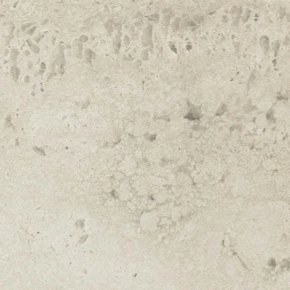 Ronde buitentafel in licht travertijn keramiek Made in Italy - Pegaso Viadurini