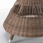 Ronde Tuintafel met 4 Fauteuils met Armleuningen - Gigi Viadurini