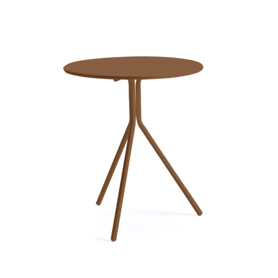 Ronde tuintafel van gegalvaniseerd staal Made in Italy - Ralph Viadurini