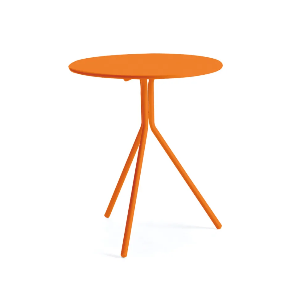 Ronde tuintafel van gegalvaniseerd staal Made in Italy - Ralph Viadurini