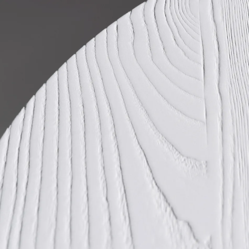 Ronde eettafel van essenhoutfineer - Libra Viadurini