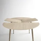 Ronde tafel voor zes personen met MDF-blad en metalen onderstel - Croma Viadurini