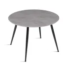 Ronde tafel voor zes personen met MDF-blad en metalen onderstel - Croma Viadurini