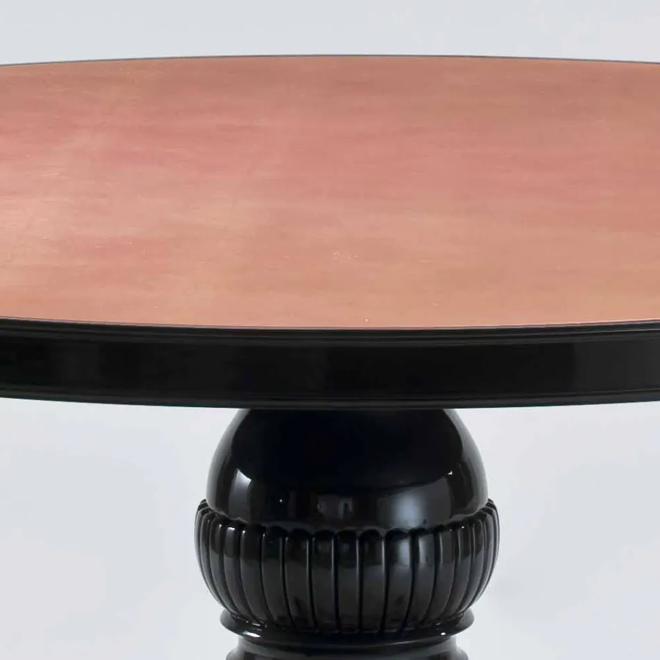 Rond klassiek design in gepolijst mahoniehouten tafel, 150cm diameter, Akim Viadurini