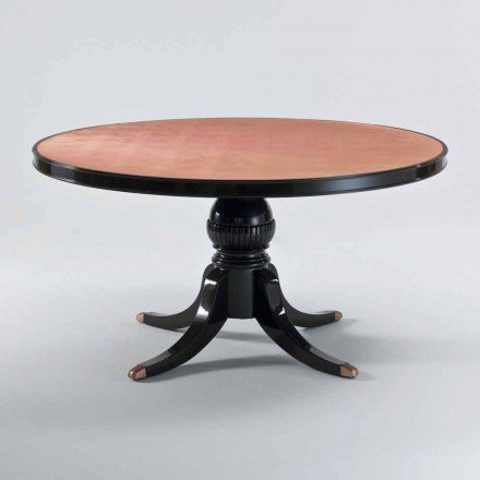 Rond klassiek design in gepolijst mahoniehouten tafel, 150cm diameter, Akim Viadurini