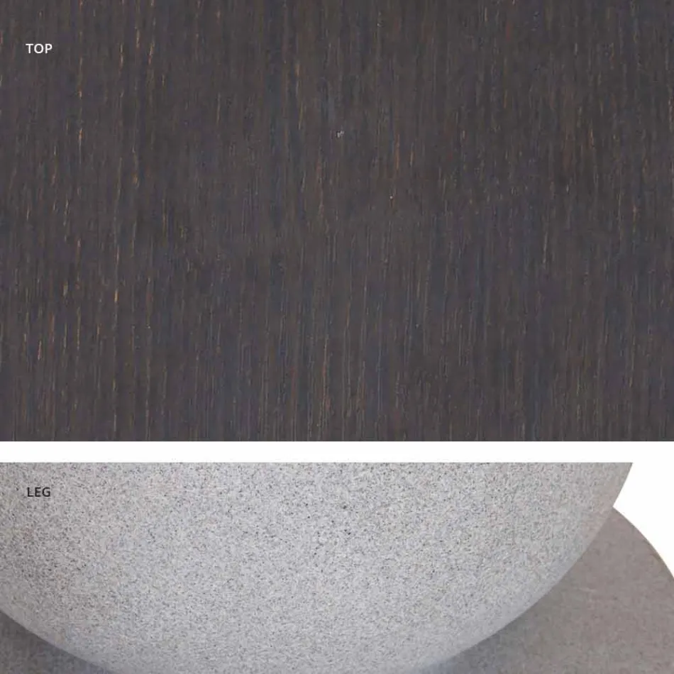 Klassiek design ronde tafel, Ø140 en HPL top - negentiende eeuw door Slide Viadurini