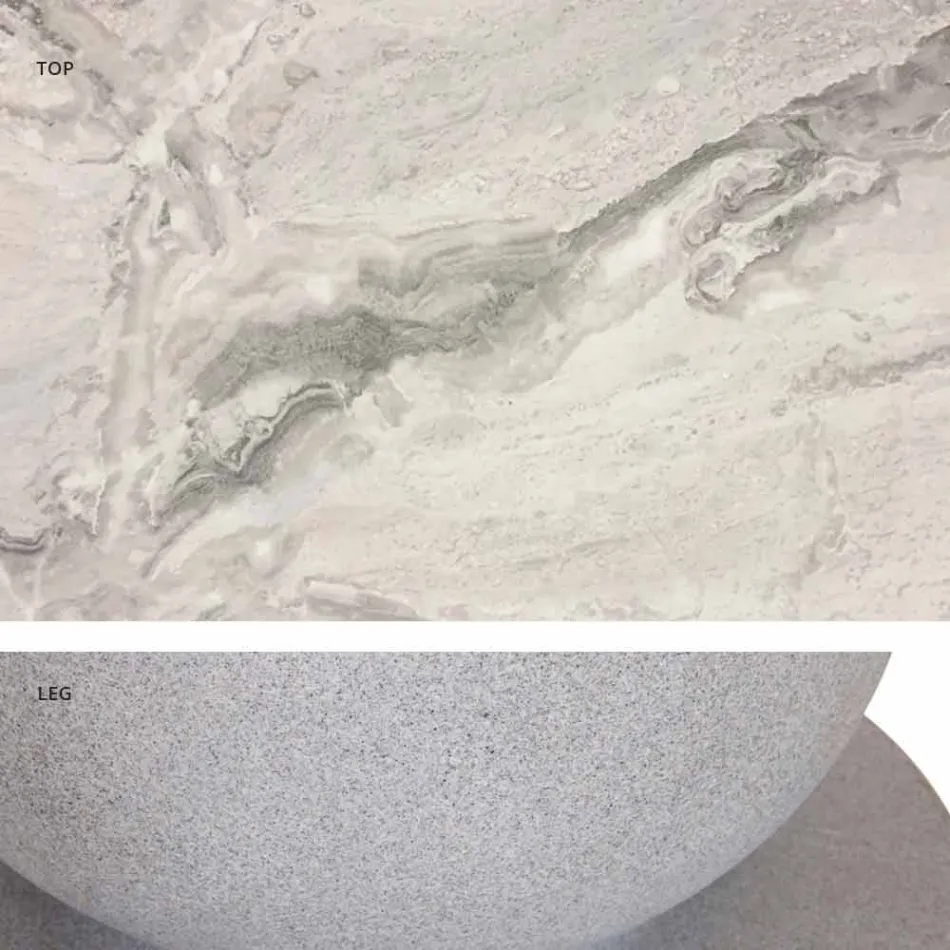 Klassiek design ronde tafel, Ø140 en HPL top - negentiende eeuw door Slide Viadurini