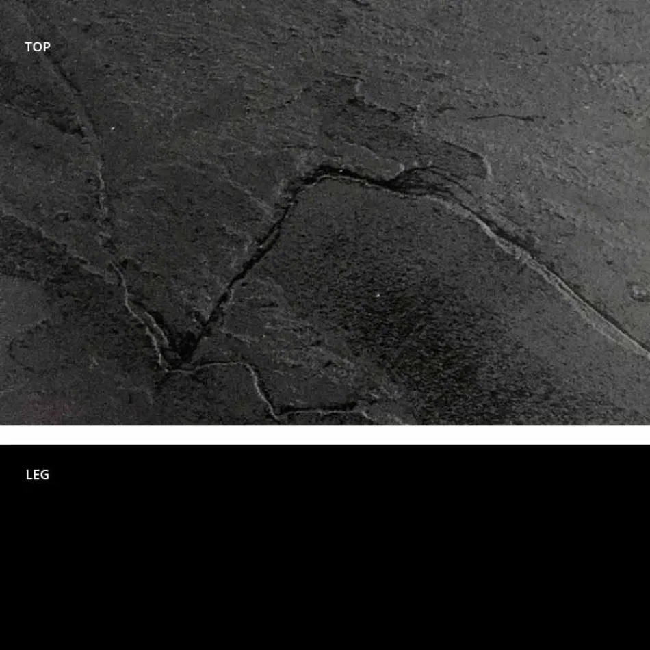 Klassiek design ronde tafel, Ø140 en HPL top - negentiende eeuw door Slide Viadurini