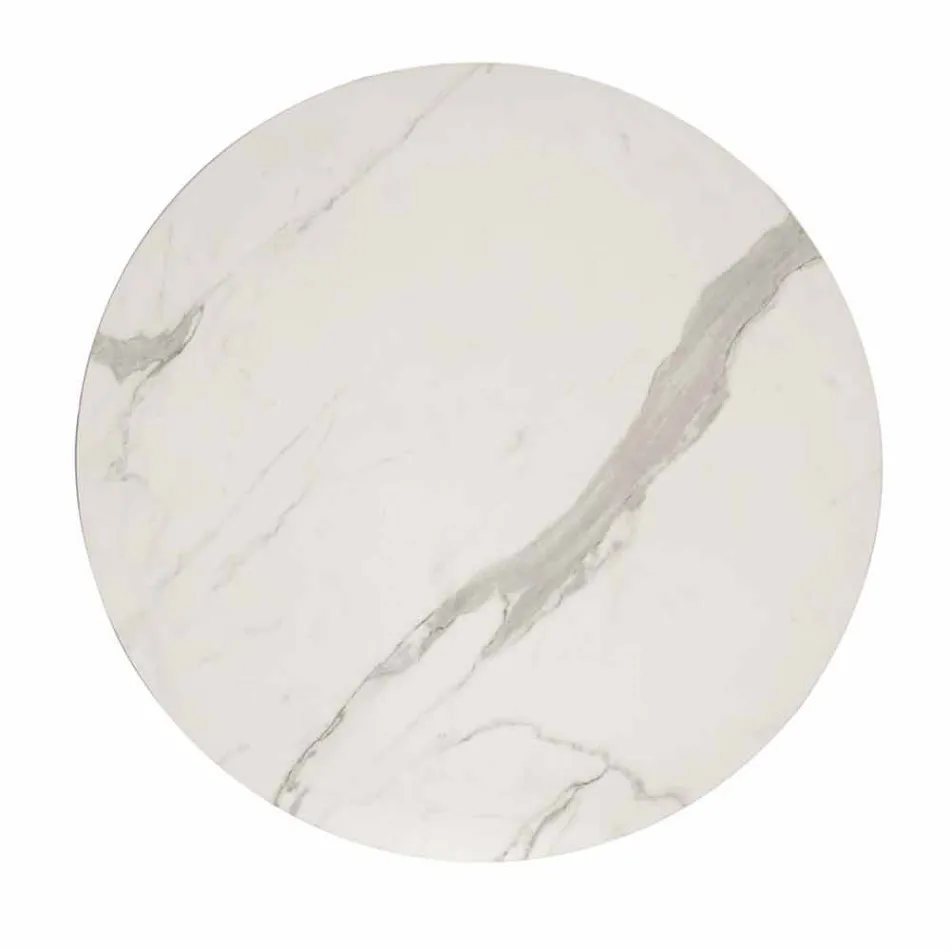 Klassiek design ronde tafel, Ø140 en HPL top - negentiende eeuw door Slide Viadurini