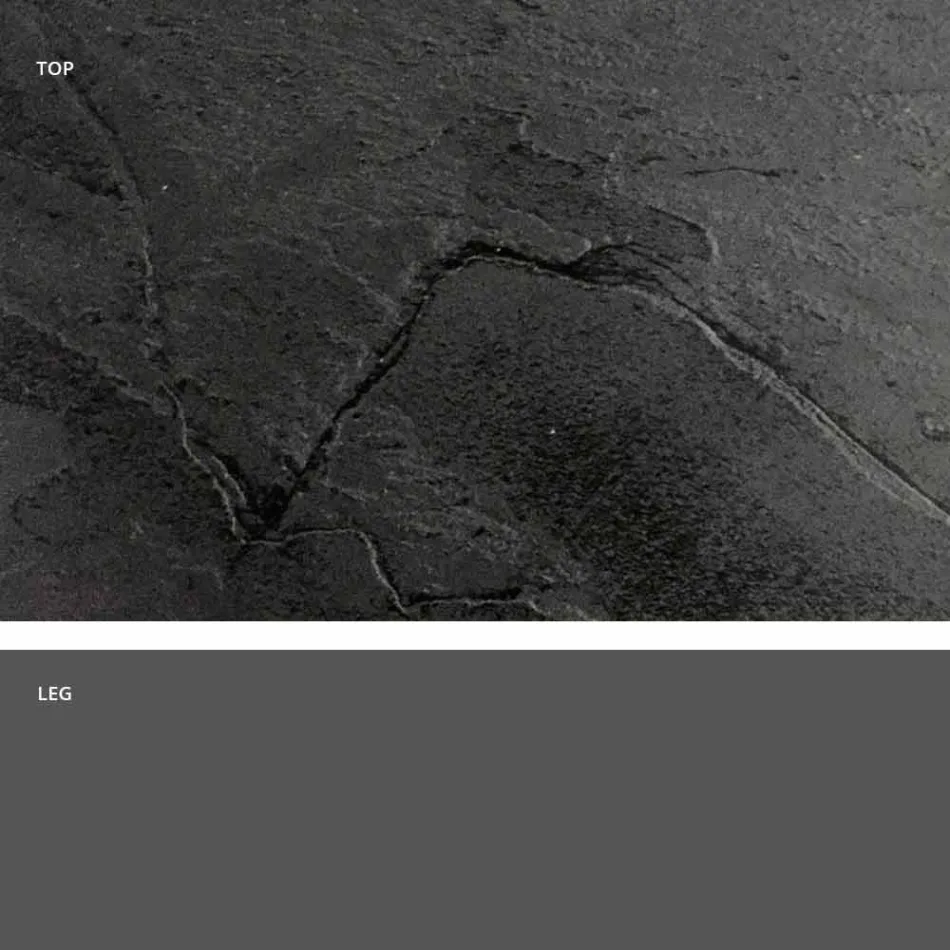 Klassiek design ronde tafel, Ø140 en HPL top - negentiende eeuw door Slide Viadurini