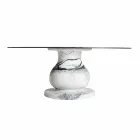 Klassiek design ronde tafel, Ø140 en HPL top - negentiende eeuw door Slide Viadurini