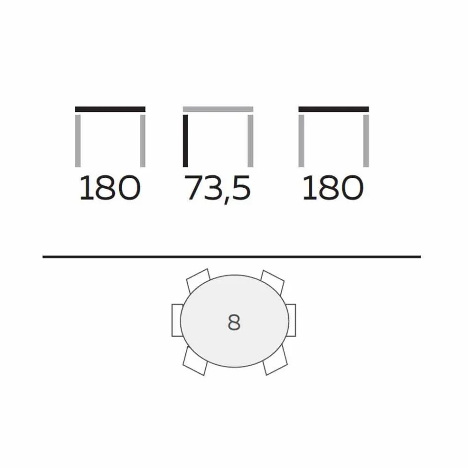 Ronde designtafel van glas en geolied essenhout Made in Italy - Madame Viadurini