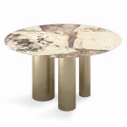 Vaste ronde tafel met keramisch blad Made in Italy - Schaar Viadurini