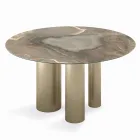 Vaste ronde tafel met keramisch blad Made in Italy - Schaar Viadurini