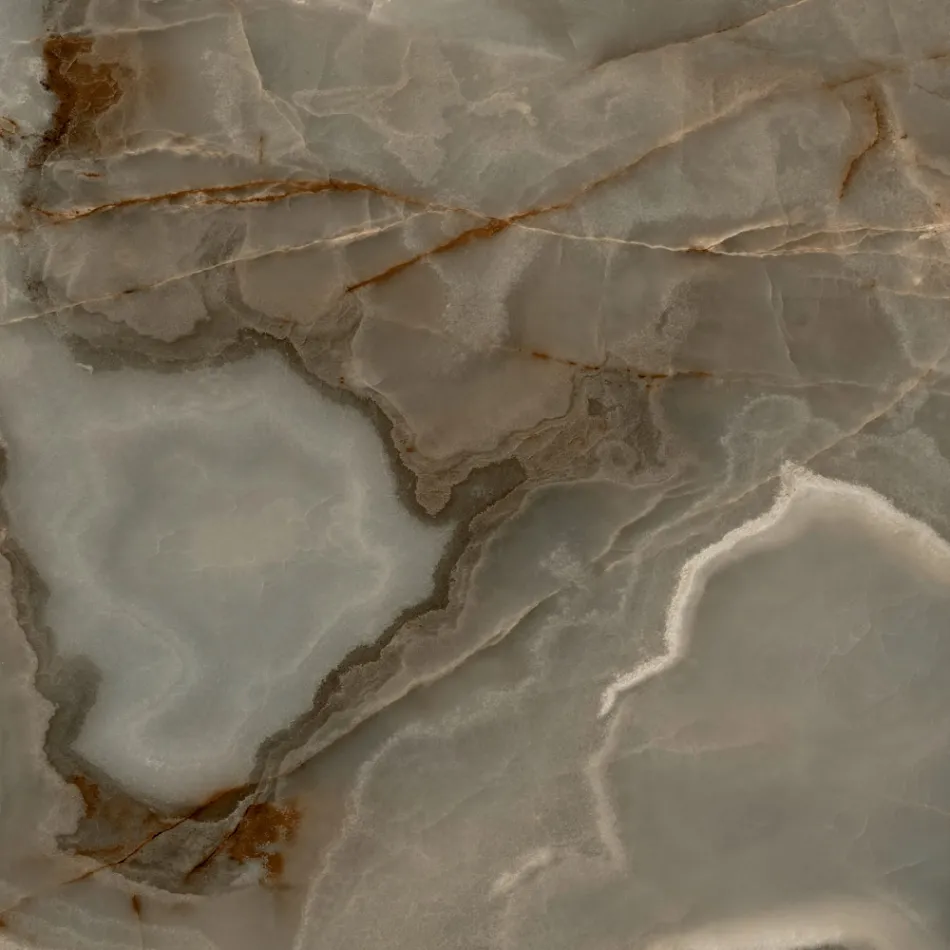 Vaste ronde tafel van keramiek en staal, gemaakt in Italië - schaar Viadurini