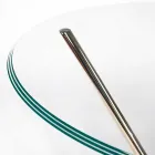 Moderne ronde tafel met glazen blad en marmeren voet Adele Viadurini