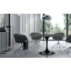 Moderne ronde tafel in Carrara-marmer en Marquinia, gemaakt in Italië – dollars Viadurini