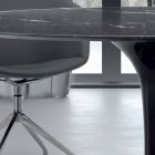 Moderne ronde tafel in Carrara-marmer en Marquinia, gemaakt in Italië – dollars Viadurini