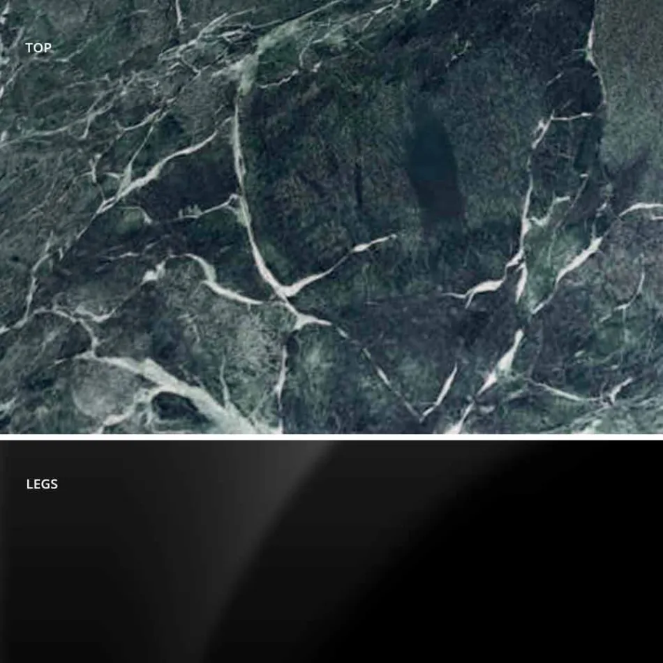 Moderne ronde tafel in Carrara-marmer en Marquinia, gemaakt in Italië – dollars Viadurini