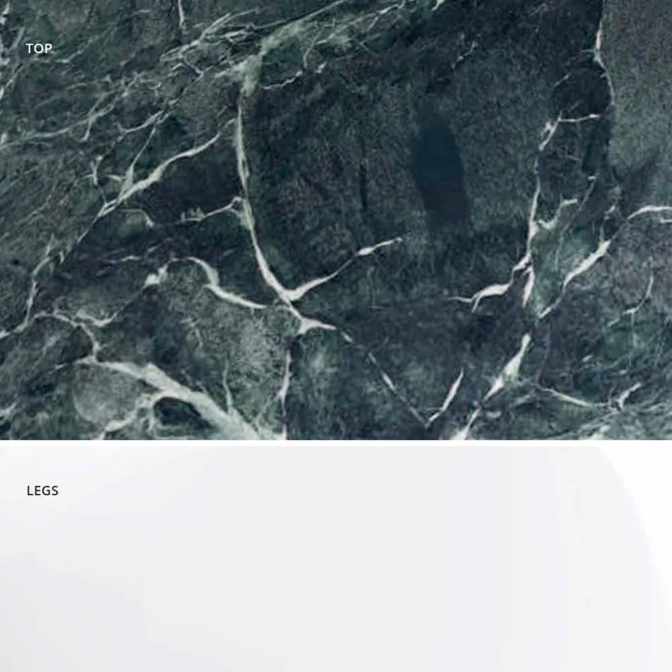 Moderne ronde tafel in Carrara-marmer en Marquinia, gemaakt in Italië – dollars Viadurini