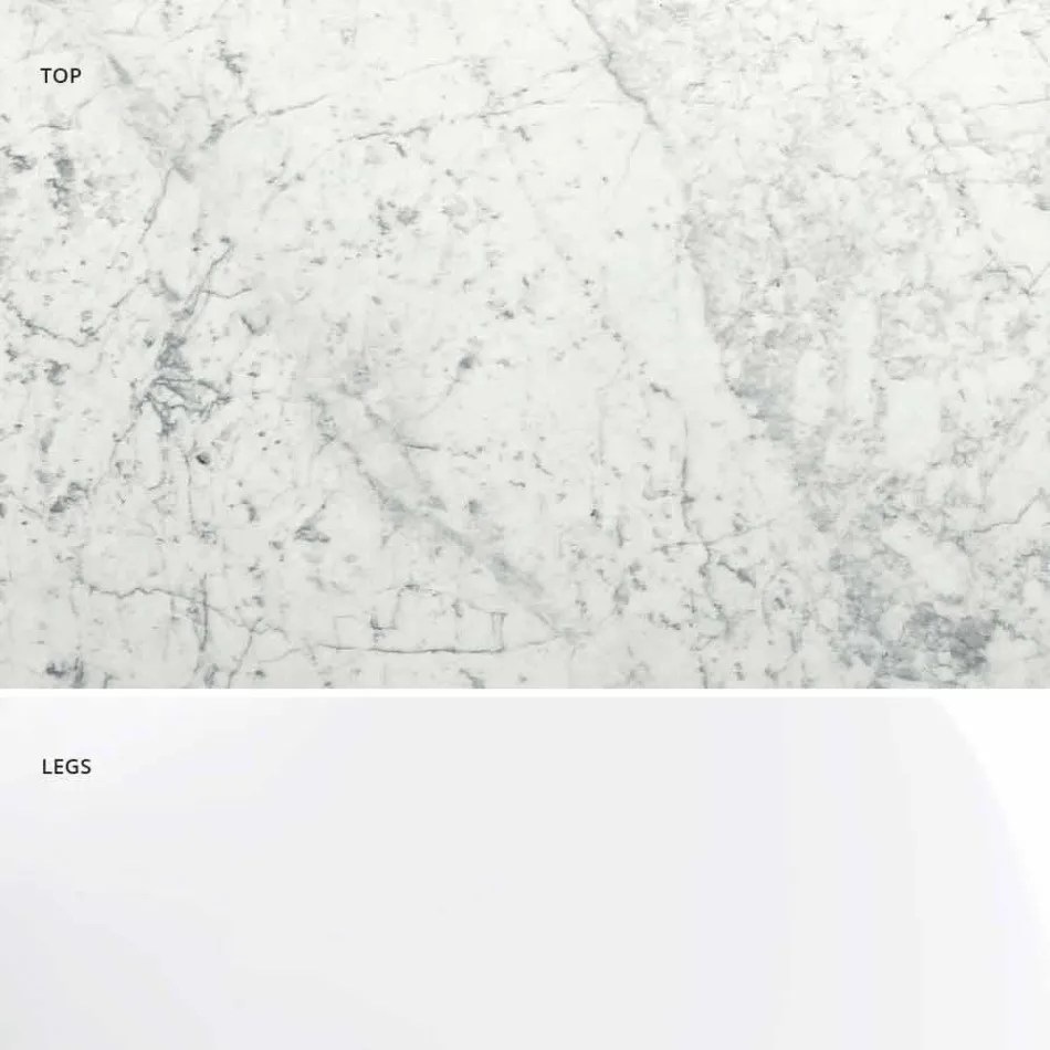 Moderne ronde tafel in Carrara-marmer en Marquinia, gemaakt in Italië – dollars Viadurini