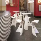 Polyethyleen ronde tafel Slide Hoplà (H110) hpl top made in Italy Viadurini