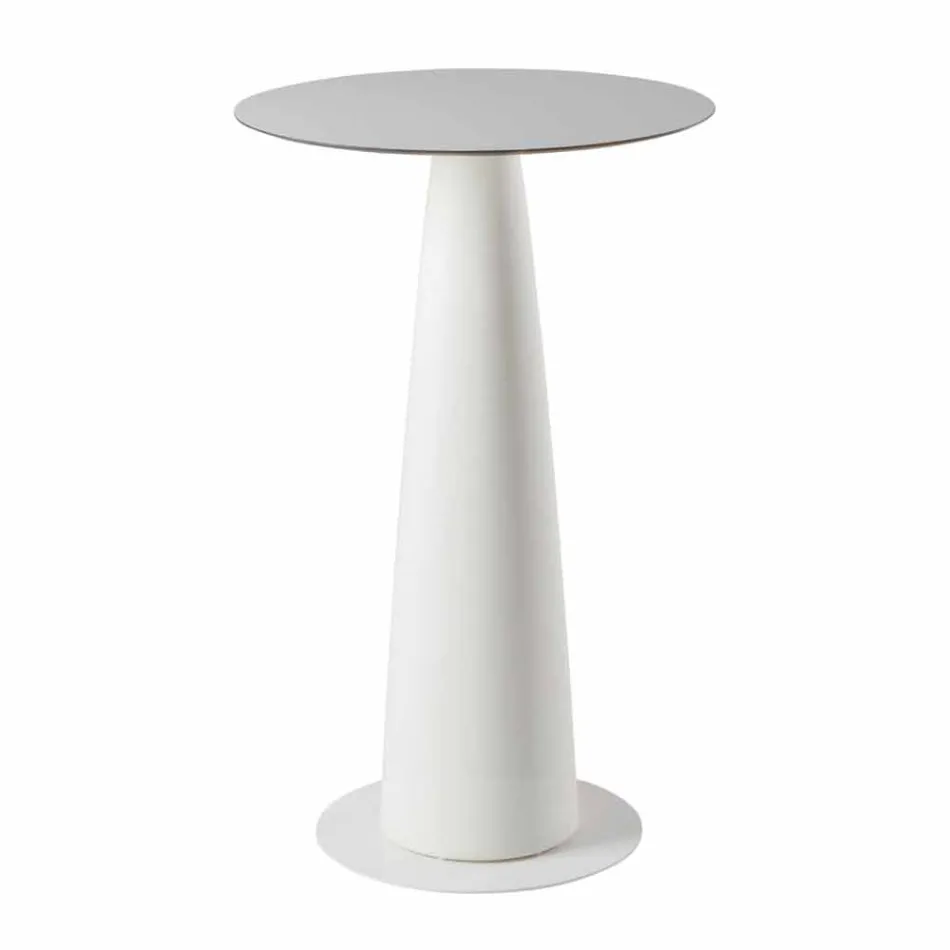 Polyethyleen ronde tafel Slide Hoplà (H110) hpl top made in Italy Viadurini